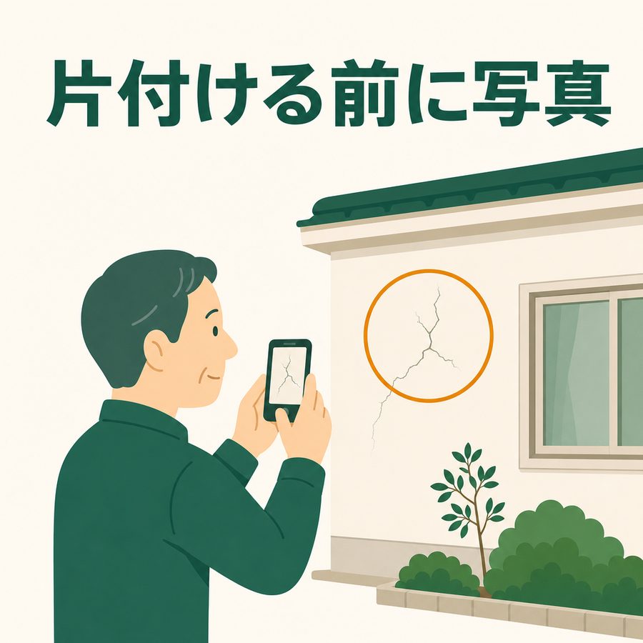 片付ける前に写真