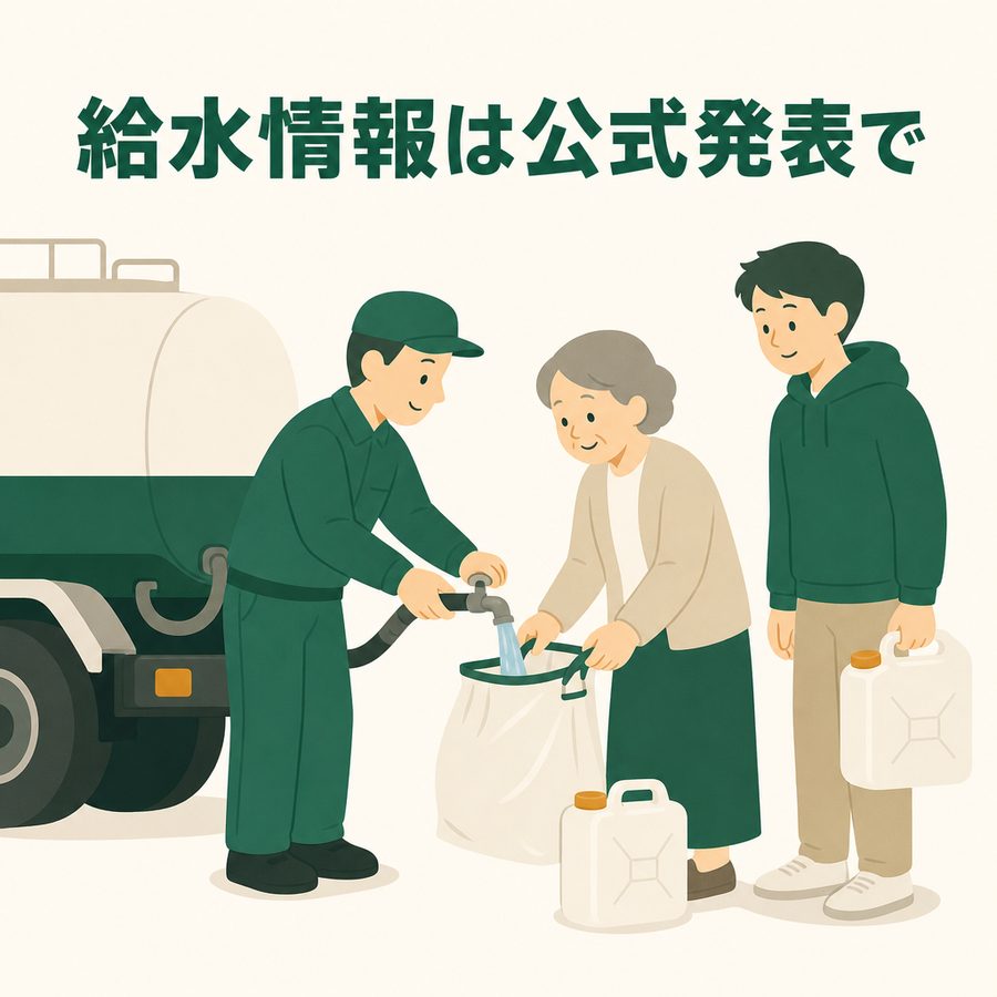 給水情報は公式発表で